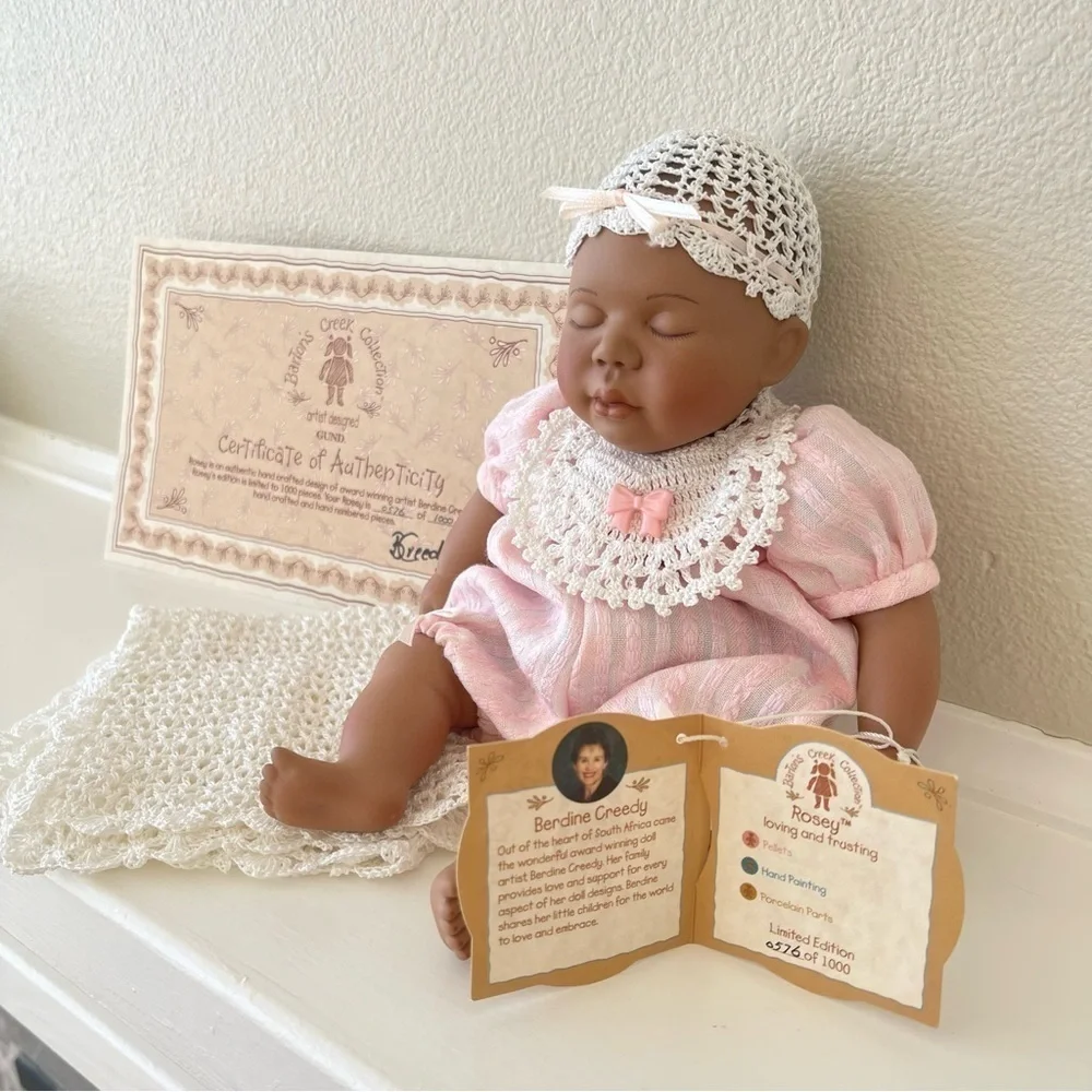 Berdine Creedy Rosey Porcelain Baby Doll 10 Inch